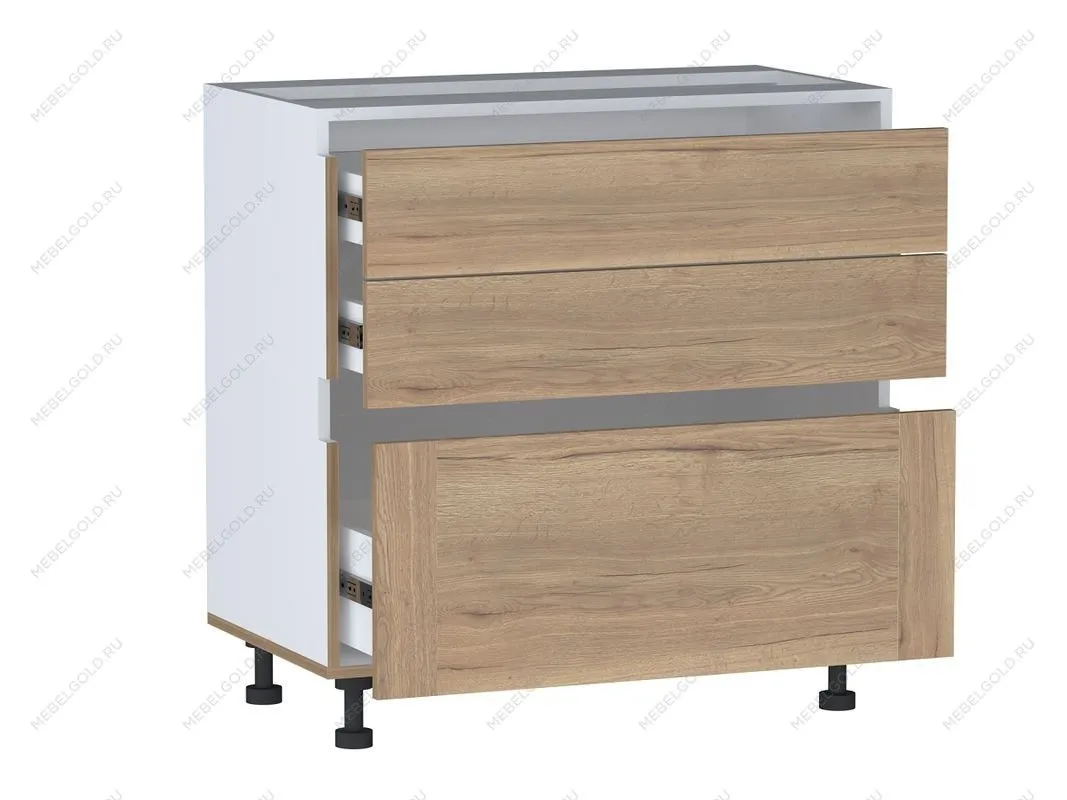 Стол с ящиками СЯ-80 NEW, Сити (800*470*820) Дуб Галифакс натуральный, 20848 | изображение 1