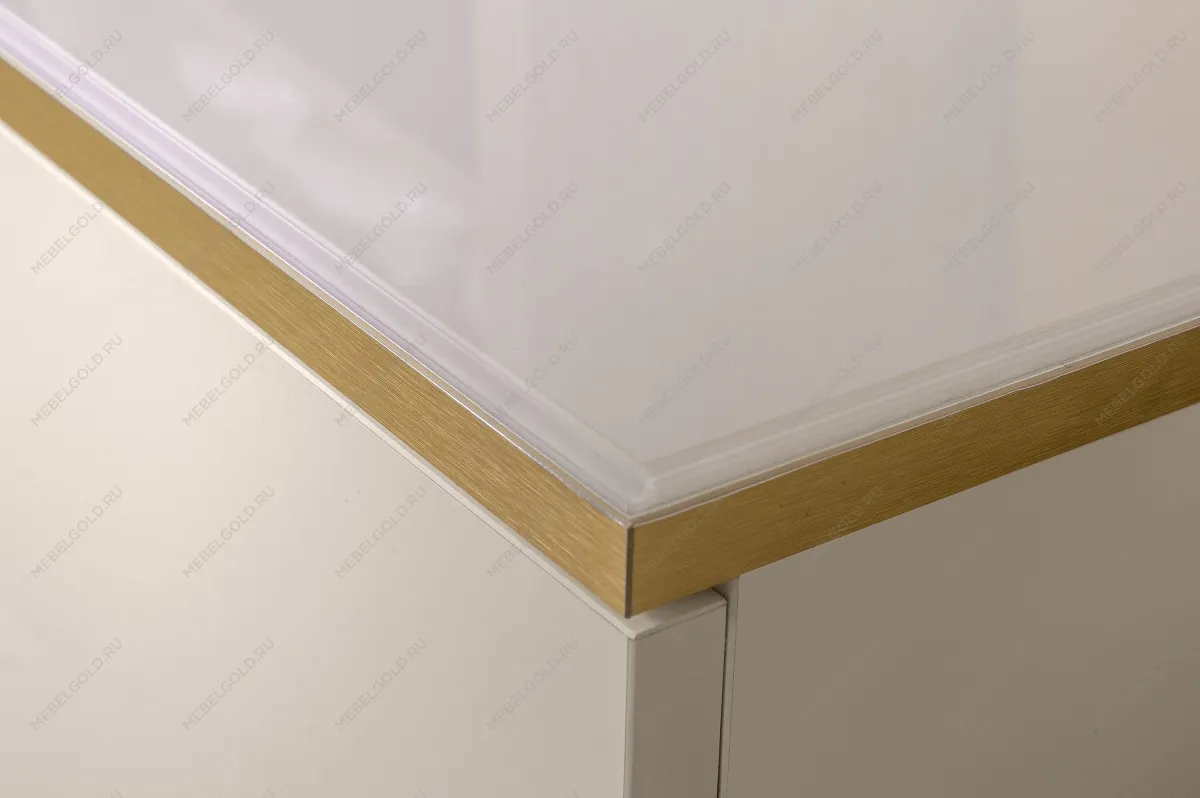 Шкаф 4-х дверный с ящиками Римини (Белый/Золото) РМШ2/41 | изображение 3