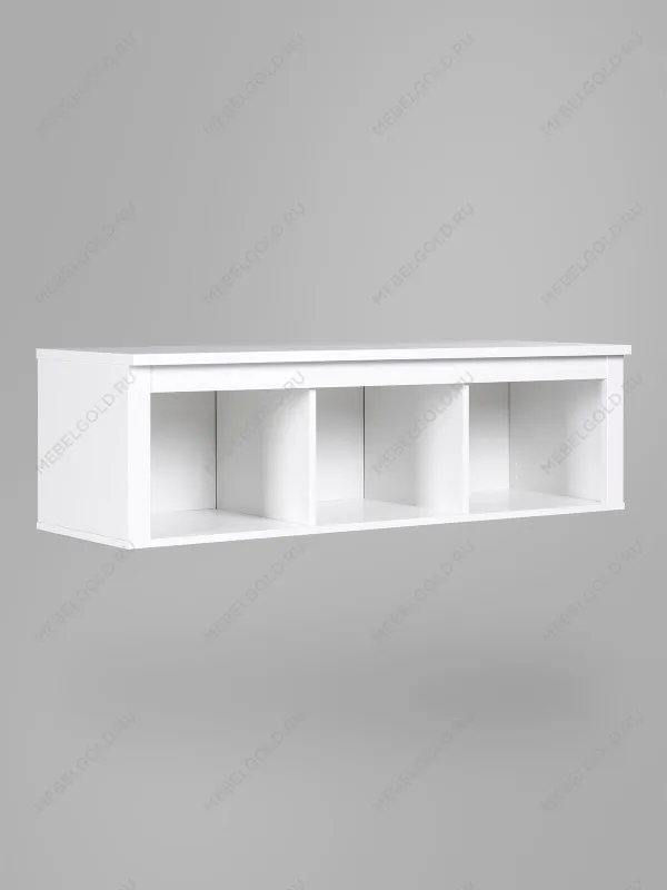 Полка навесная Сага, 3 секции, белая | изображение 5