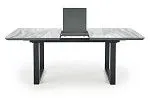 Стол обеденный Halmar MARLEY раскладной (белый мрамор/серый/черный) | изображение 5
