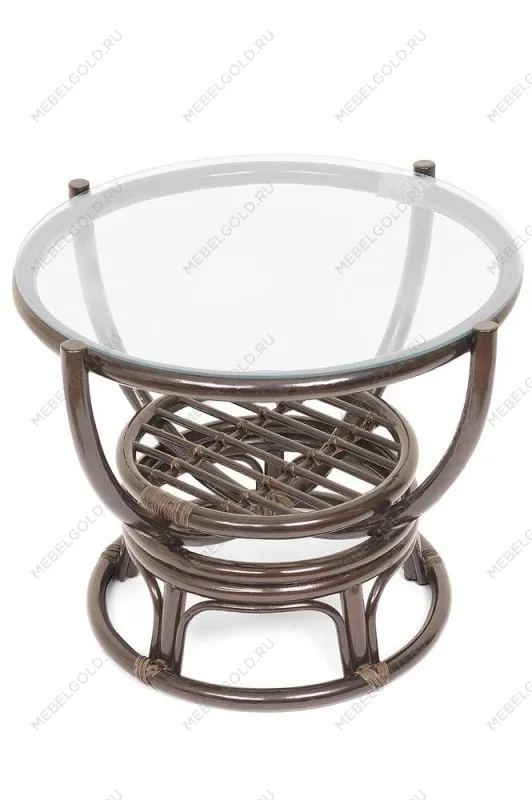 Столик журнальный со стеклом BENOA 5005 Орех