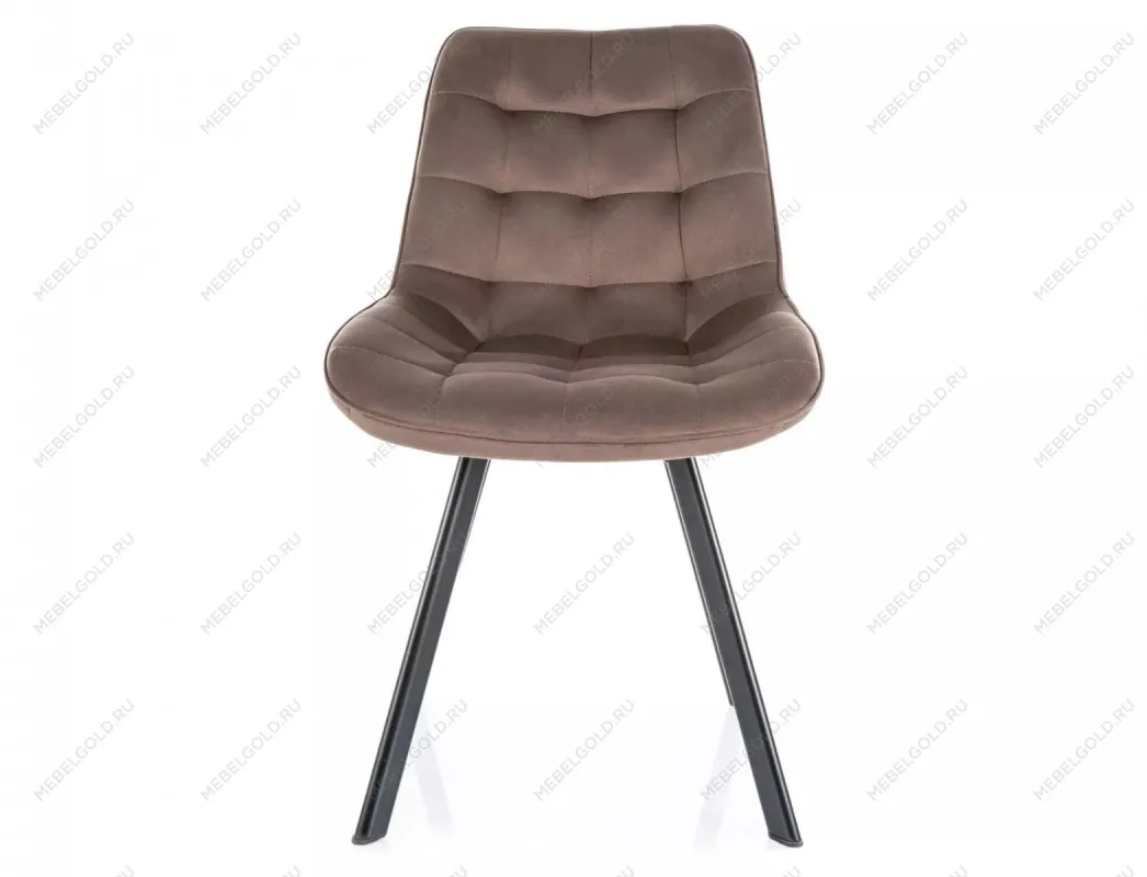 Стул кухонный Signal MONTI Velvet Bluvel 38 поворотный (капучино/черный) | изображение 1