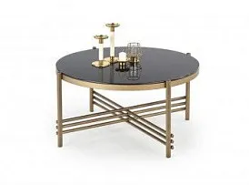 Стол журнальный Halmar ISMENA (черный/золотой)