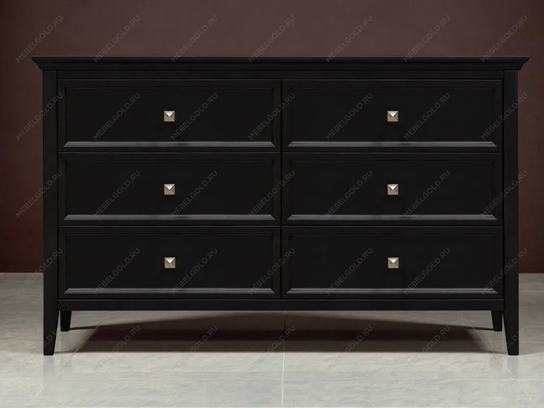 Комод большой 6 ящиков Manhattan (Черный) | изображение 2
