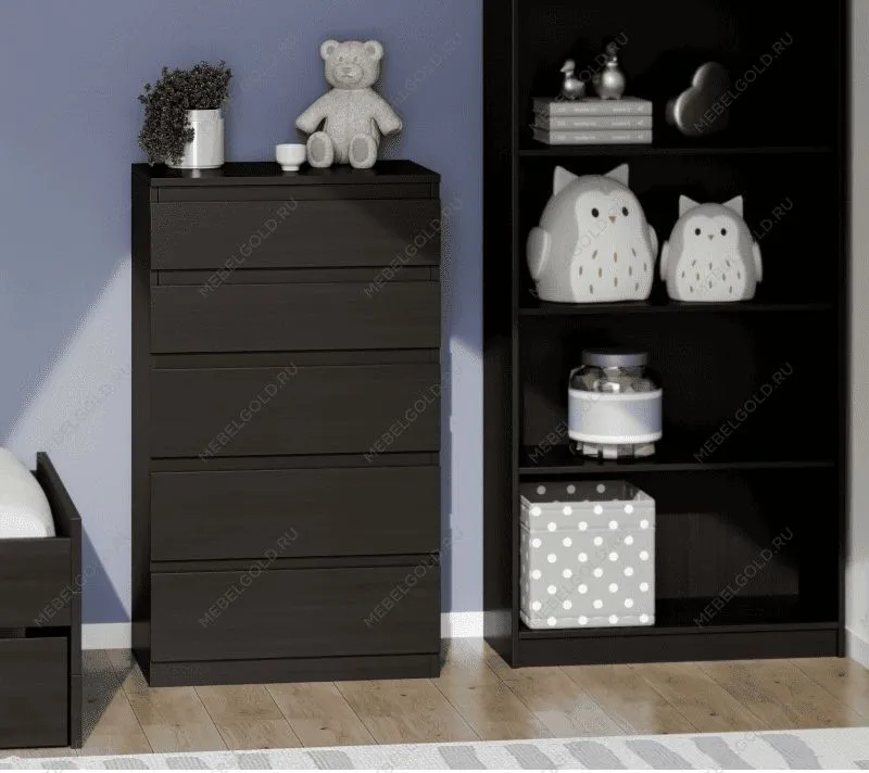 КАСТОР (KULLEN) комод ИКЕА / IKEA 5 ящиков Дуб Венге | изображение 5