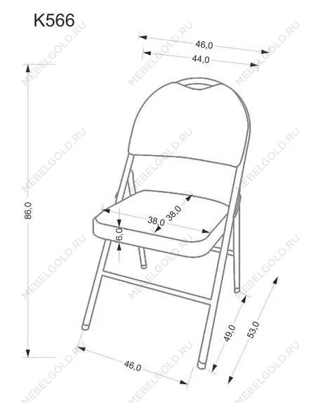 Стул складной Halmar K566 (черный/серый) | изображение 8