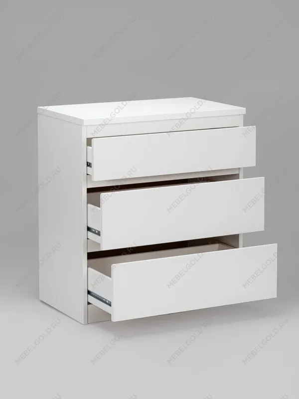Комод Кастор, 3 ящика, 65х40х71 см, белый | изображение 13