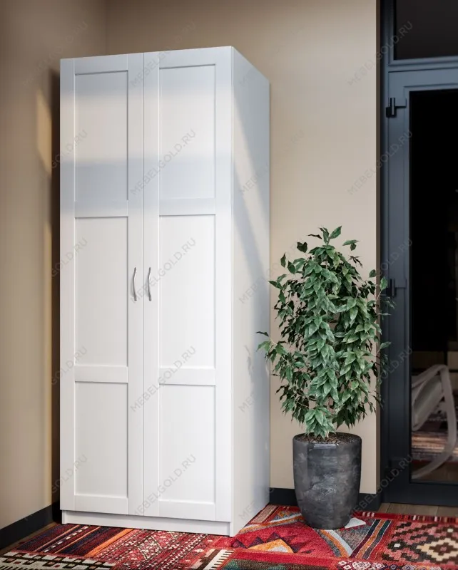 Шкаф Пегас, 2 двери сборные, 78х58х202 см, белый | изображение 7