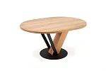 Стол обеденный Halmar FANIS OKRAGLY 120 (натуральный/черный) | изображение 3