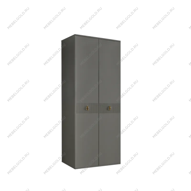 Шкаф 2-х дверный Римини СОЛО (Серый/Золото) РМШ2/2(s)