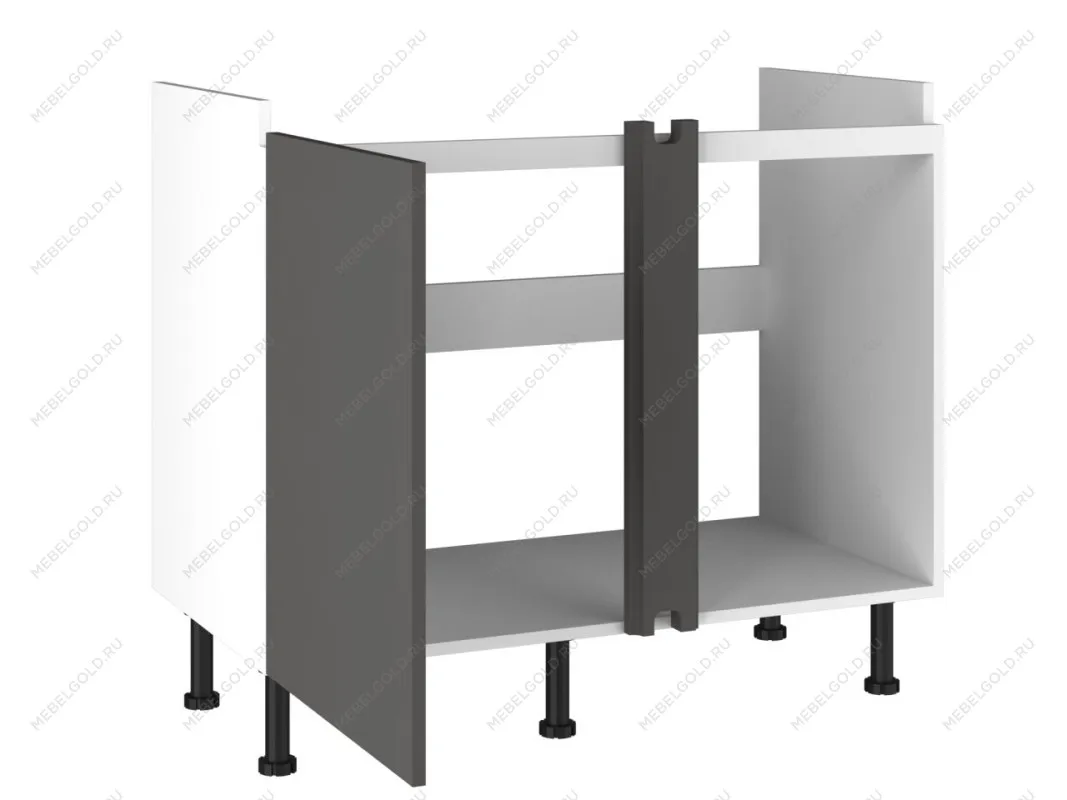 Стол под мойку угловой СМУ-110, Виста (1000*534*870) Экокожа Серый, 26704 | изображение 1