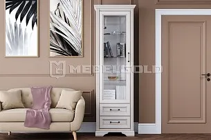 Шкаф-витрина Стилиус REG1W2S (Лиственница сибирская)