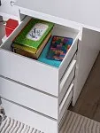 Стол письменный Кастор, 6 ящиков, 151х65х75 см, белый | изображение 6