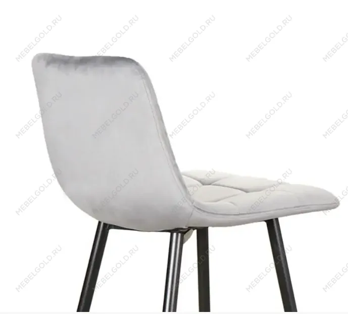 Полубарный стул Signal MILA H-2 VELVET (серый/черный мат) | изображение 3