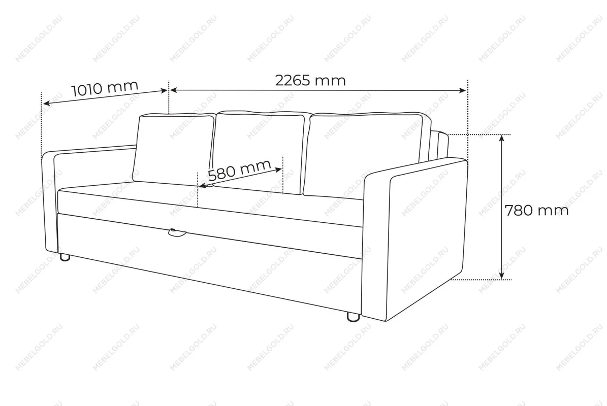 Диван-кровать ВАЛО, 227х101х78 см, сине-зеленый | изображение 6