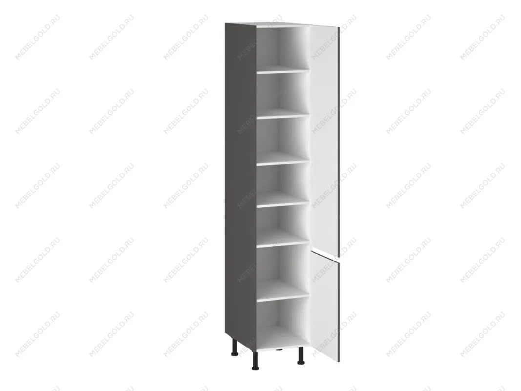 Шкаф-пенал 960 ПГ-45 бок левый МДФ, Виста (450*586*2456) Экокожа Серый, 26683 | изображение 1