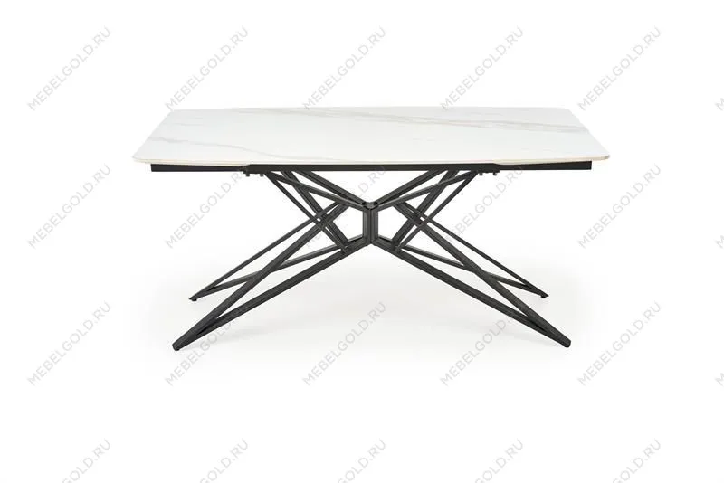 Стол обеденный Halmar ALFREDO 160 (белый мрамор/черный) | изображение 5