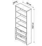 Стеллаж Сириус, 2 ящика, 78х35х190 см, белый | изображение 6