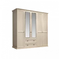 Шкаф 5-и дв. (с зеркалами) для платья и белья с выдвижными ящиками Венеция дуб седан ВНШ1/51