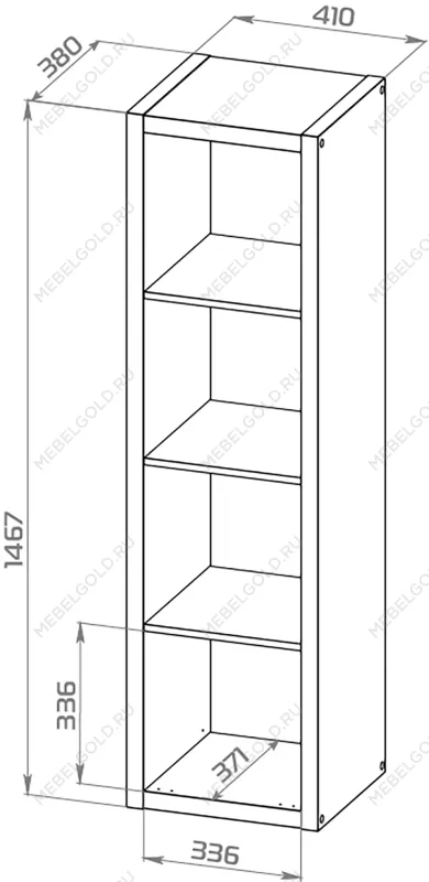 КАЛЛАКС / ФОРА Стеллаж ИКЕА / IKEA 4 с четырьми открытыми ячейками, тамбурат, белый | изображение 3