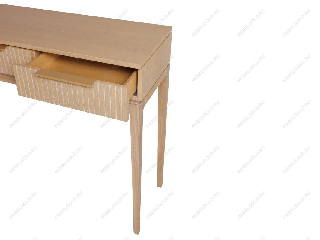 Консоль с 3-мя ящиками Bryce (Дуб Капучино с белой патиной) | изображение 3