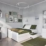 БРИМНЭС / СИРИУС Кровать двухспальная раздвижная ИКЕА / IKEA 90/180х200, белый | изображение 4