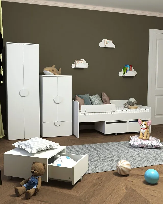 ПИКСИ тумба выкатная 52x55x31 под кровать, робкий подснежник | изображение 7