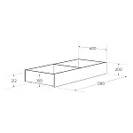 ОРИОН ящик под кровать выкатной ИКЕА / IKEA 140 Дуб Венге | изображение 1