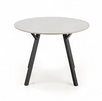 Стол обеденный Halmar BALROG OKRAGLY (светло-серый/черный)