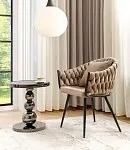 Стул кухонный Signal NUVO Velvet Bluvel 40 (темно-бежевый/черный мат) | изображение 4