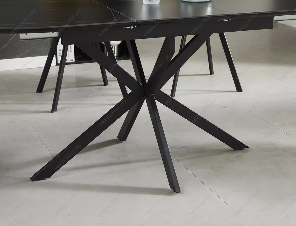 Стол обеденный Signal GASTON Ceramic 140 (черный/черный) | изображение 2