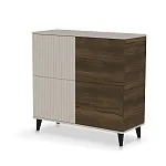 Комод Halmar RANDOM 2 KM-2 (кашемир/орех/черный) | изображение 1