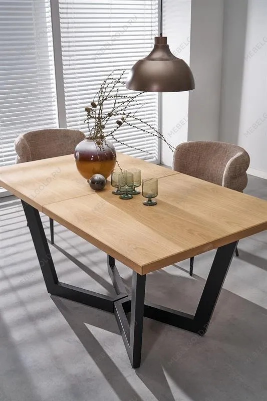 Стол обеденный Halmar MASSIVE 2 160 (дуб натуральный/черный) | изображение 15