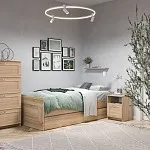 БРИМНЭС / СИРИУС Кровать двухспальная раздвижная ИКЕА / IKEA 90/180х200, Дуб Сонома | изображение 4