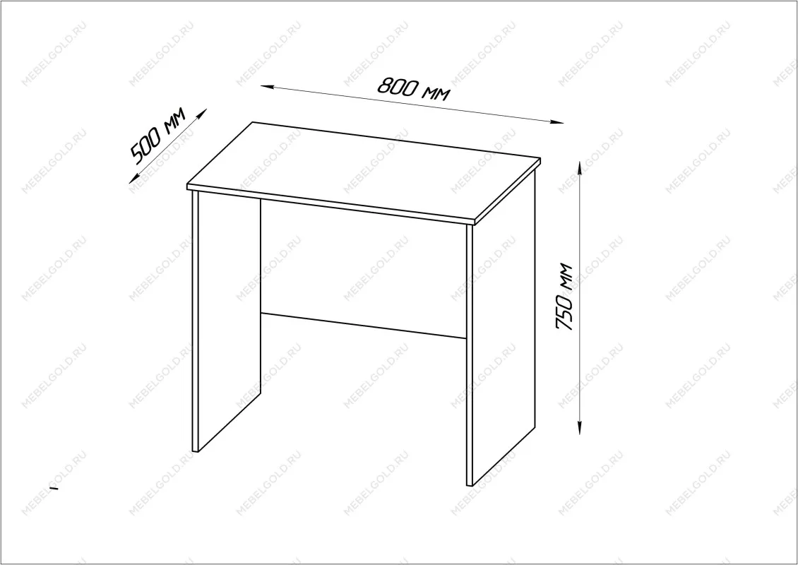 Стол письменный Кастор, 80х50х75 см, дуб сонома | изображение 8