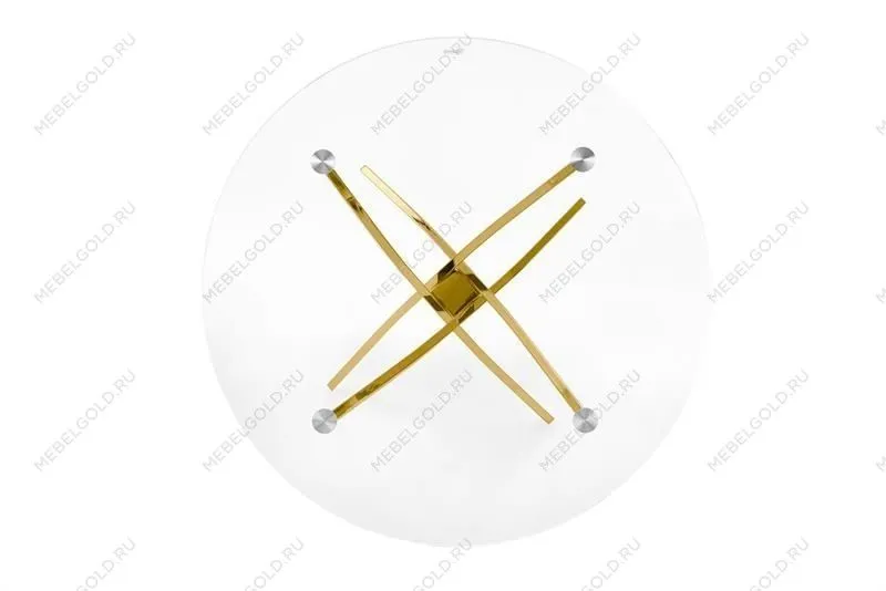 Стол обеденный Halmar RAYMOND (прозрачный/золотой) | изображение 4