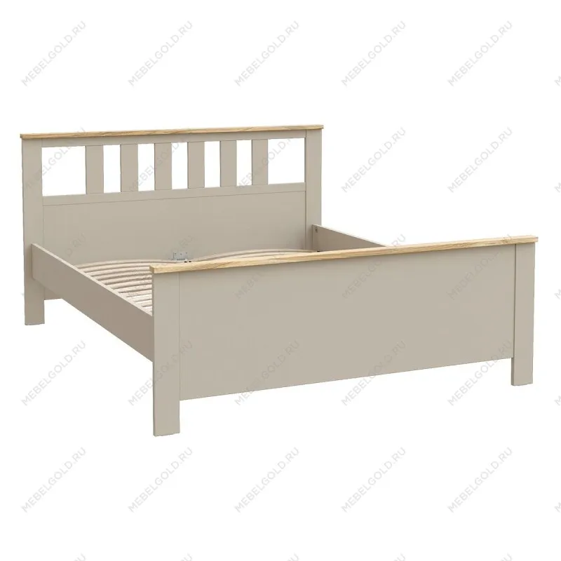 Кровать двуспальная Сага, 160х200 см, кашемир/ясень | изображение 1