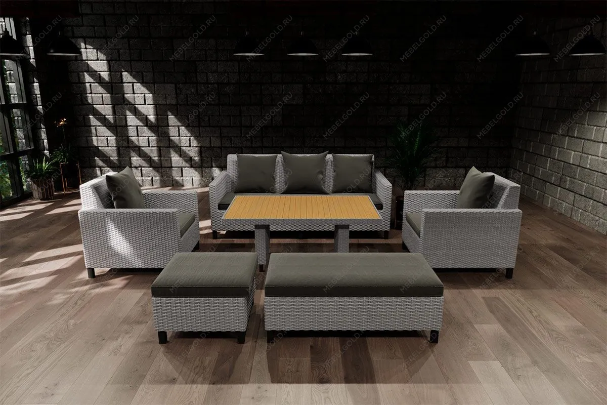 Комплект плетеной мебели MOKKA BELLA большой | изображение 1