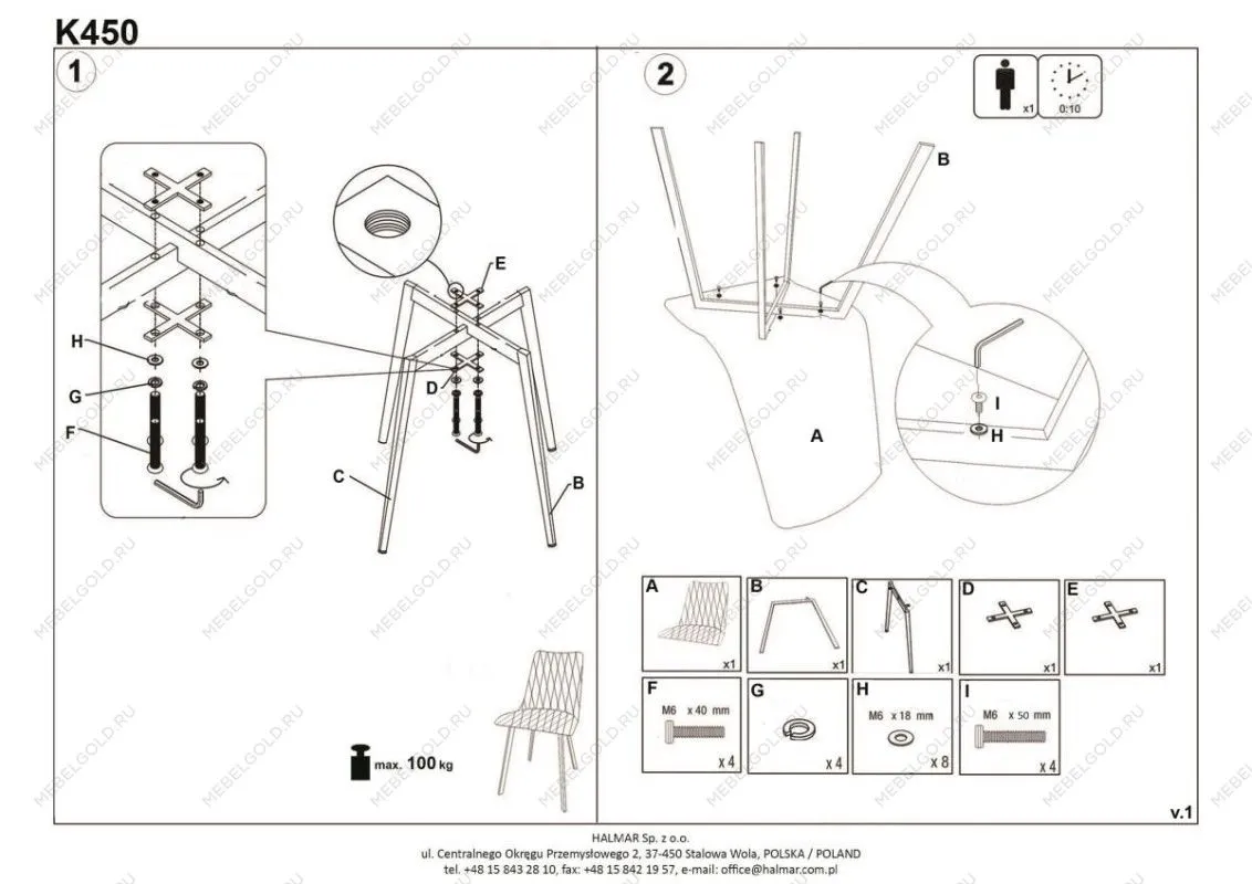 Стул кухонный Halmar K450 (темно-зеленый) | изображение 9