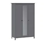 САГА шкаф 3 двери с зеркалом серый | изображение 3