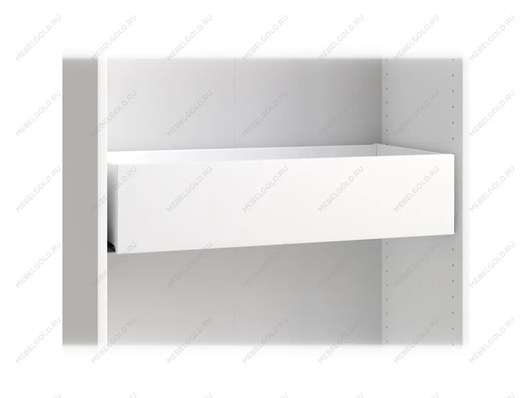 Ящик МАКС выдвижной в узкий двухдверный шкаф, ДСП, цвет белый | изображение 1