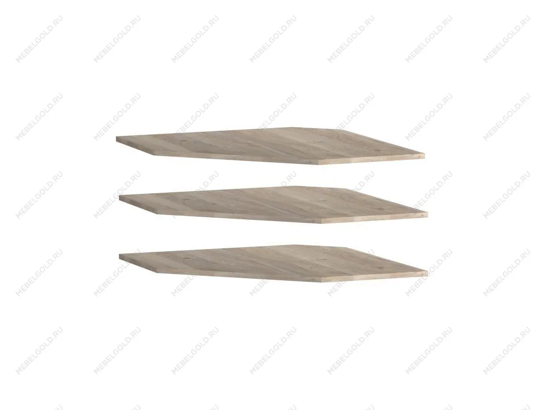 Доп.полки в шкаф для одежды угловой, Юта (736*736*16) Дуб Мария, 50612