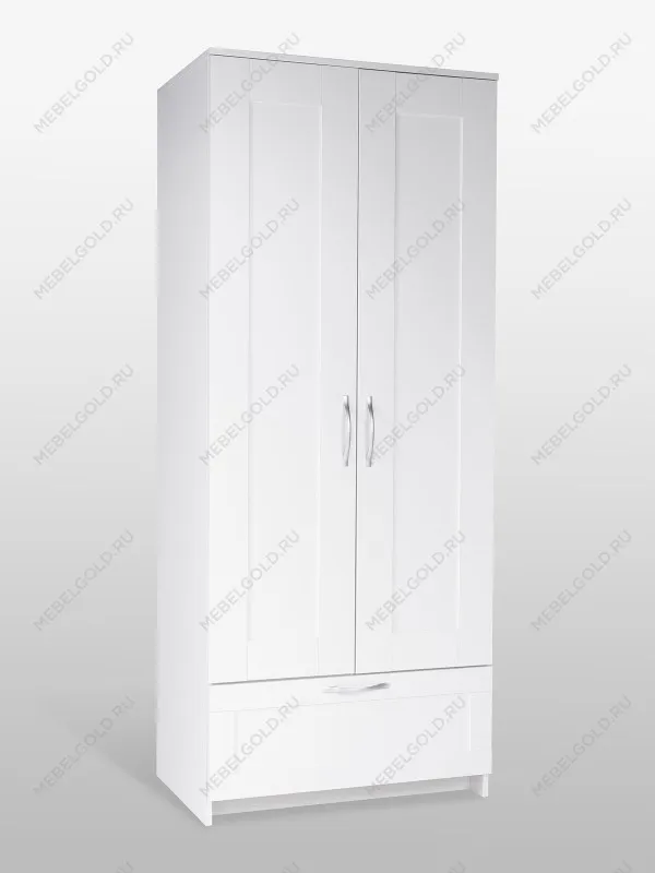 Шкаф Сириус, 2 двери и 1 ящик, 78х50х190 см, белый | изображение 7