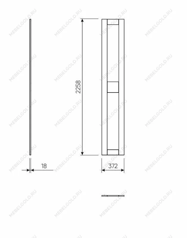 Комплект дверей для шкафа МАКС, 75 см, 2 заполнения, серый | изображение 1