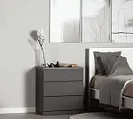 КАСТОР (KULLEN) комод ИКЕА / IKEA комод 3 ящика серый | изображение 4