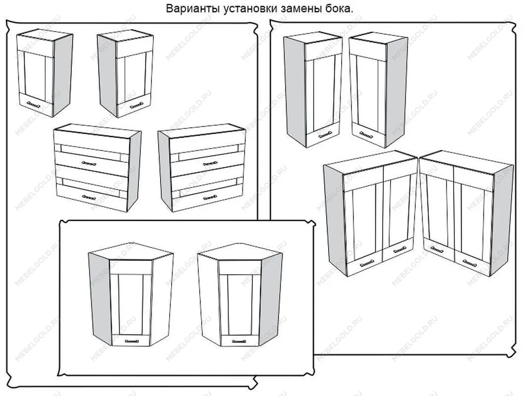 Замена бока шкафа ЗБ, Бьянка (300*16*960) Белый, 21101 | изображение 1