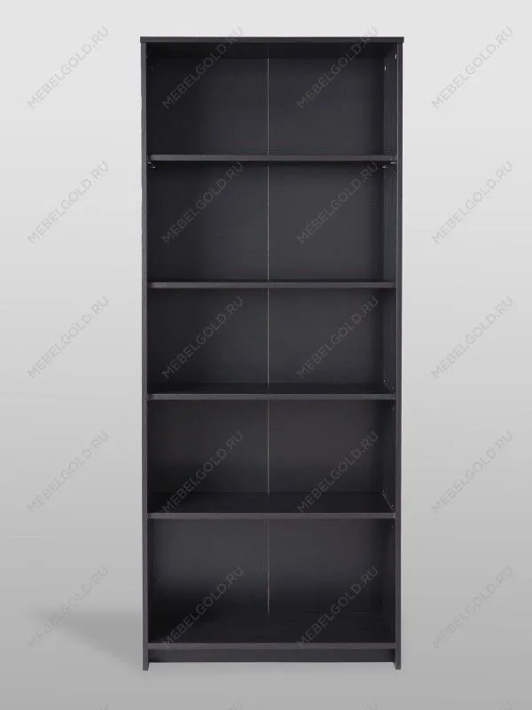 Стеллаж Сириус, 5 полок, 78х35х190 см, черный, дуб венге | изображение 6