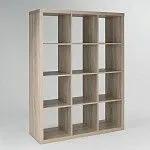 КАЛЛАКС / ФОРА Стеллаж ИКЕА / IKEA 12, широкий стеллаж с открытыми ячейками, тамбурат, дуб беленый | изображение 1