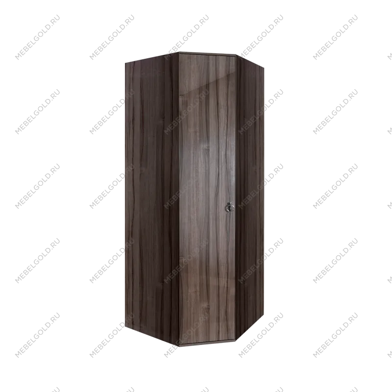 Шкаф угловой Римини (Орех империя/Серебро) РМШУ2/1