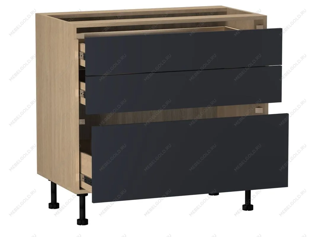 Стол с ящиками СЯ-90, Женева (900*520*870) Дуб Палермо/Синий матовый, 22522 | изображение 1